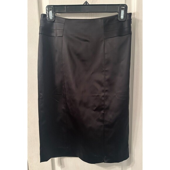 WHITE HOUSE BLACK MARKET NWT $98 Satin A-Line Formal Skirt Size 2 - Picture 1 of 5